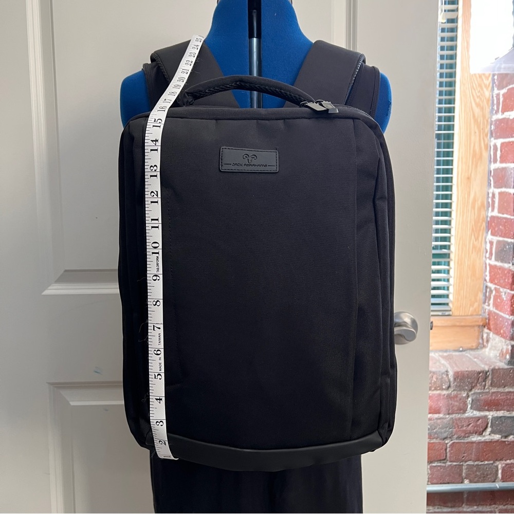 Slim Black Backpack with Charging Port